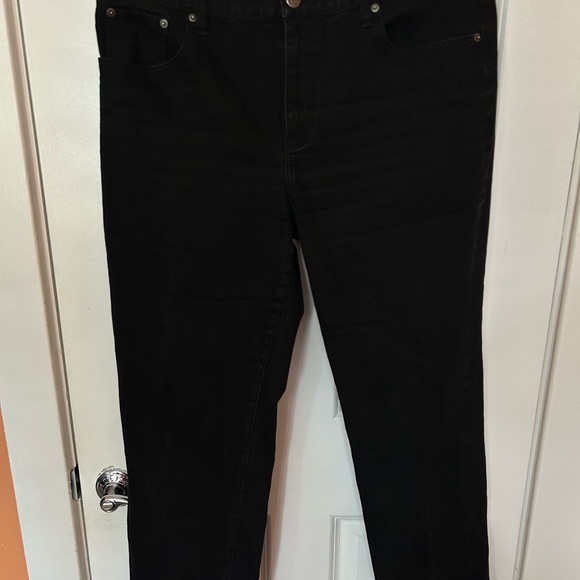 Ralph Lauren LRL Womens Washed Black  Jeans Classic Straight Size 16 - Picture 1 of 12